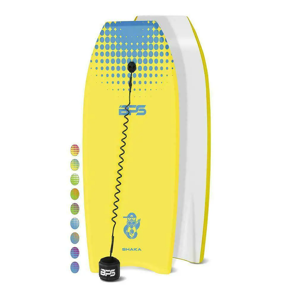 BPS Shaka Body Board with Wrist Leash Lightweight with EPS Core High Speed Slick 1
