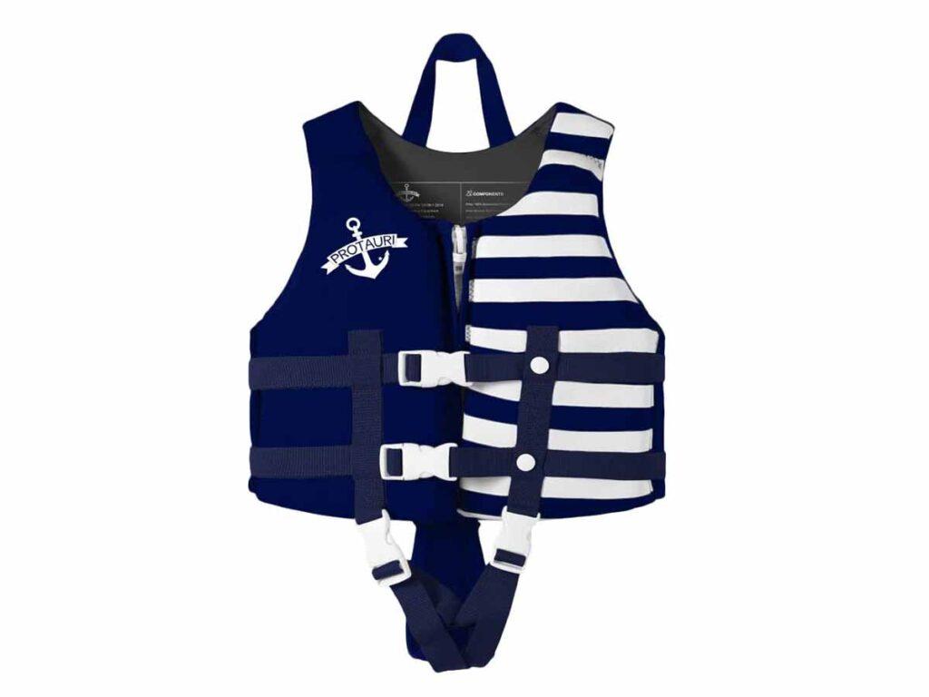 Boglia Toddler Swim Vest, Floaties for Toddlers, Kid Vest Floation Swimsuit Swimwear with Adjustable Safety Strap for Unisex Children, Stripes